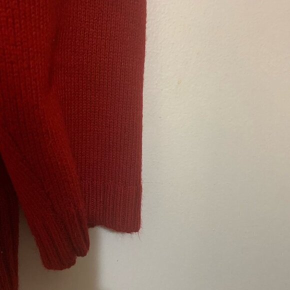 Vintage 90s Red Fair Isle Nordic Christmas Cardigan Sweater XL Nordic Christmas - Picture 5 of 5